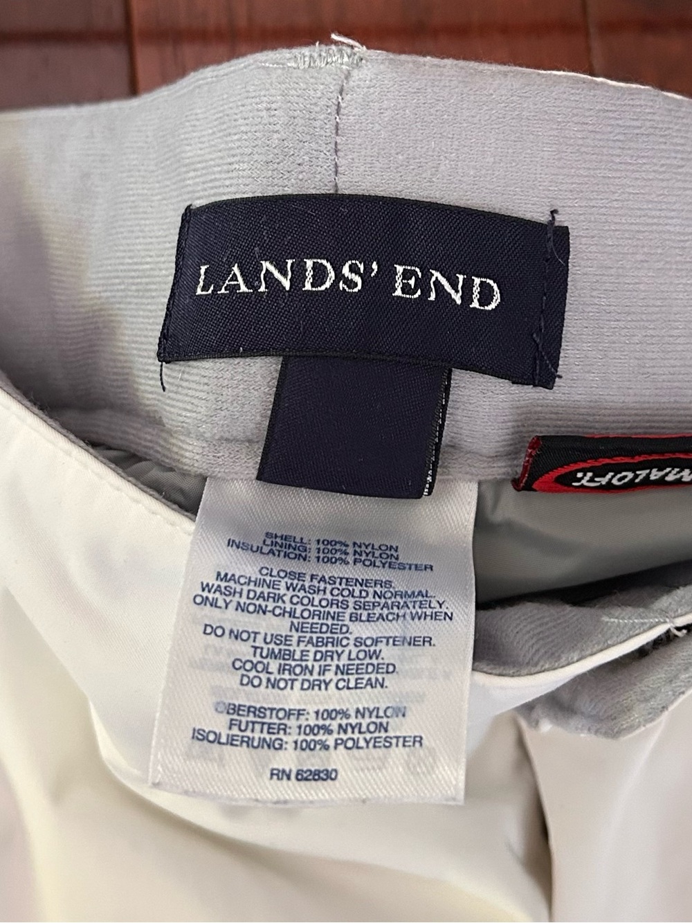 LAND'S END f(x) Primaloft waterproof insulated Snow Pants in White Womens Large - Picture 10 of 14